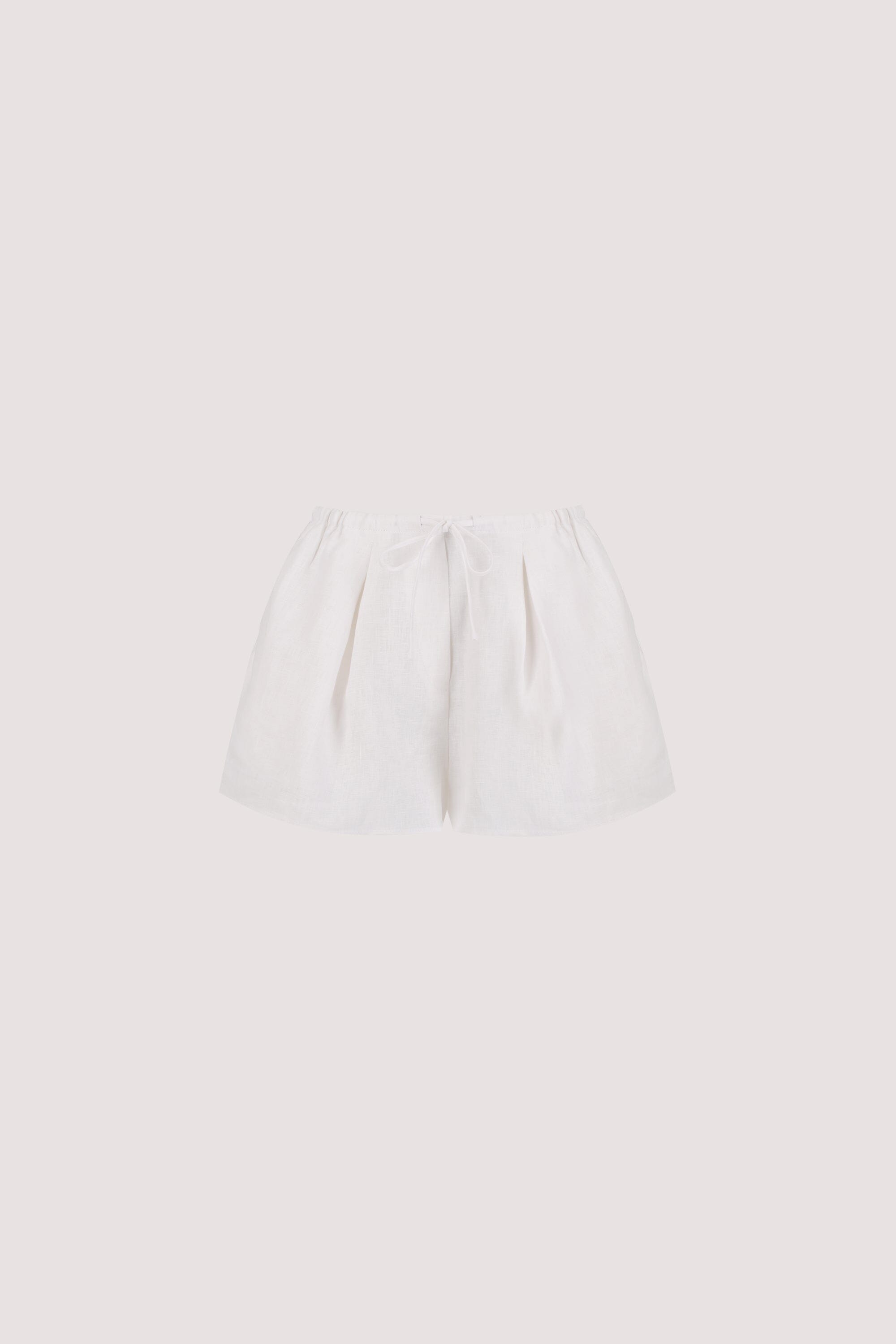 HELENA WHITE LINEN SHORT