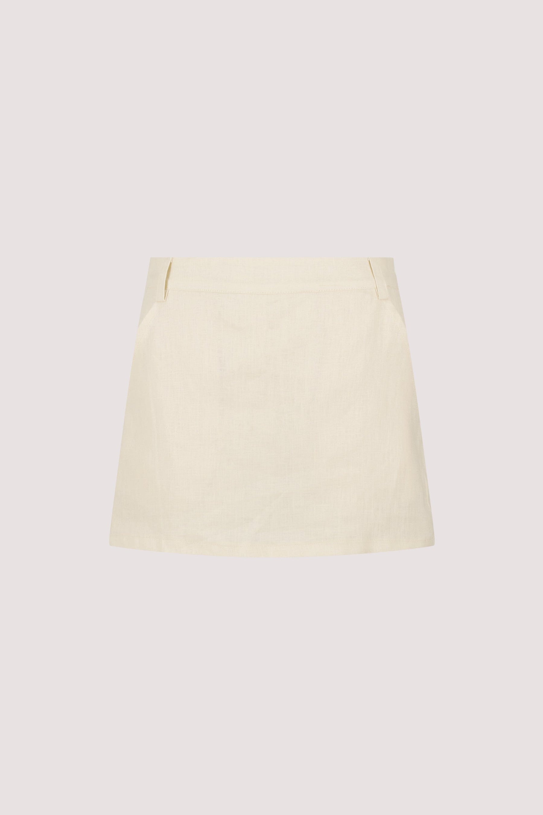 EVIE STRAW LINEN SKORT Clothing DISSH Boutiques 