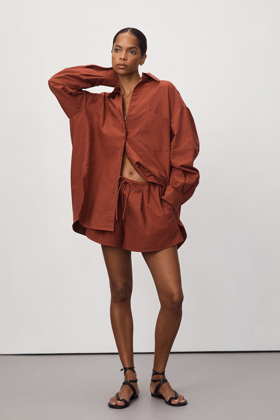 RHEA SAHARA COTTON DRAWSTRING SHORT Clothing DISSH Boutiques 6 SAHARA RED 