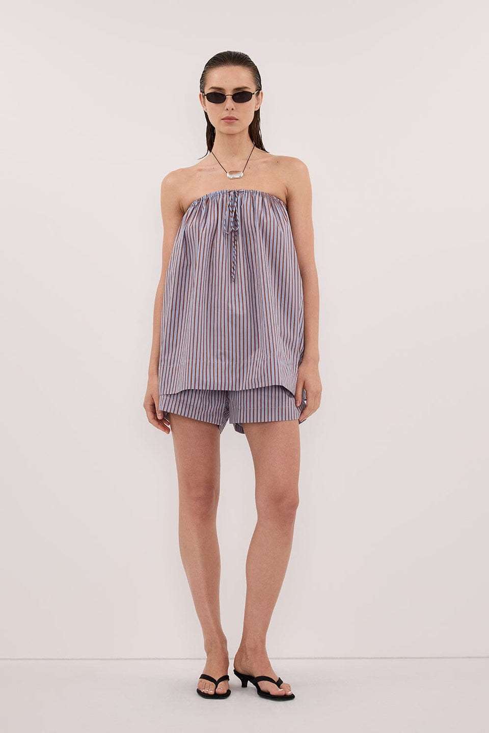 HARRI STRIPE COTTON BLEND SHORTS Clothing DISSH Boutiques 