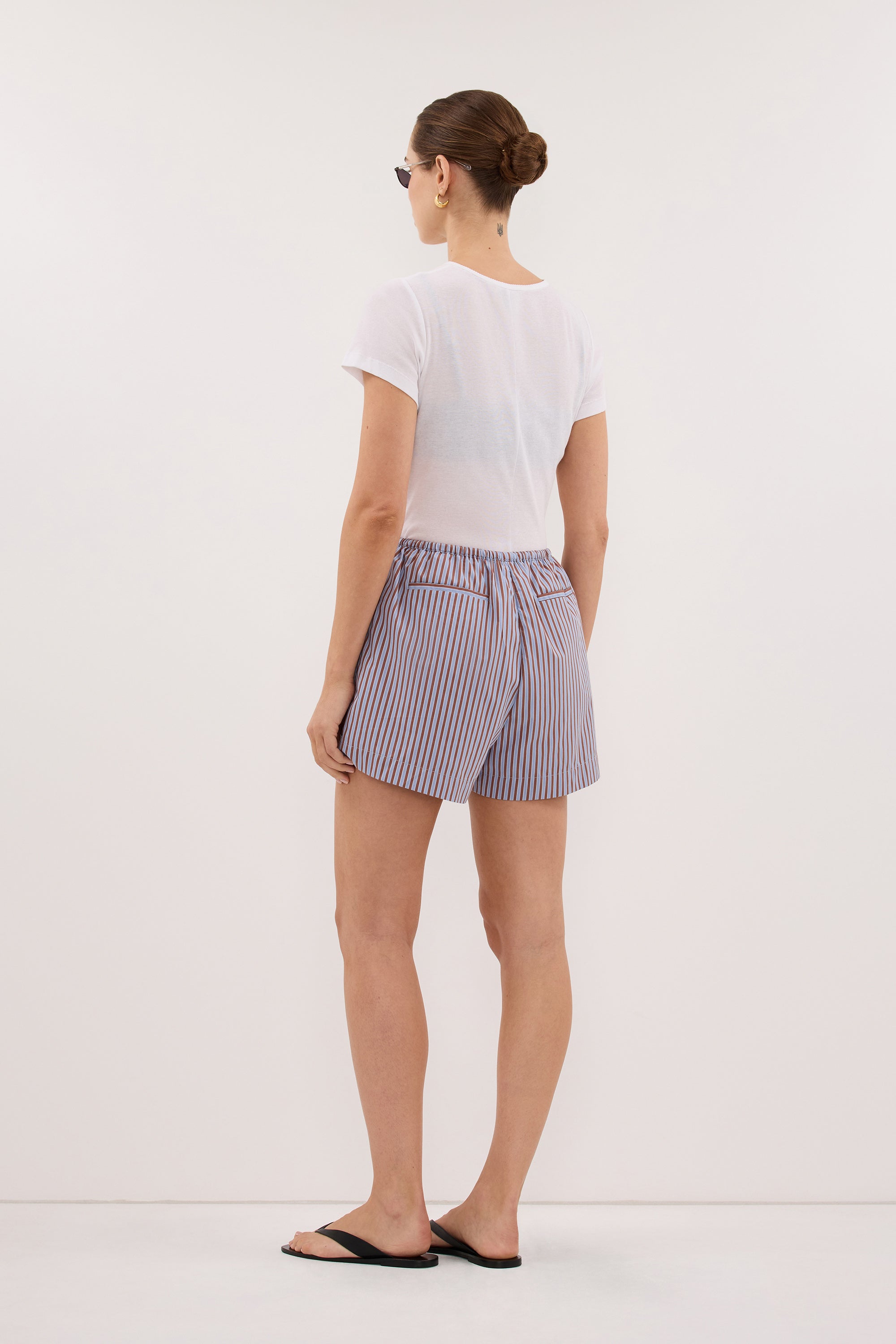 HARRI STRIPE COTTON BLEND SHORTS Clothing DISSH Boutiques 