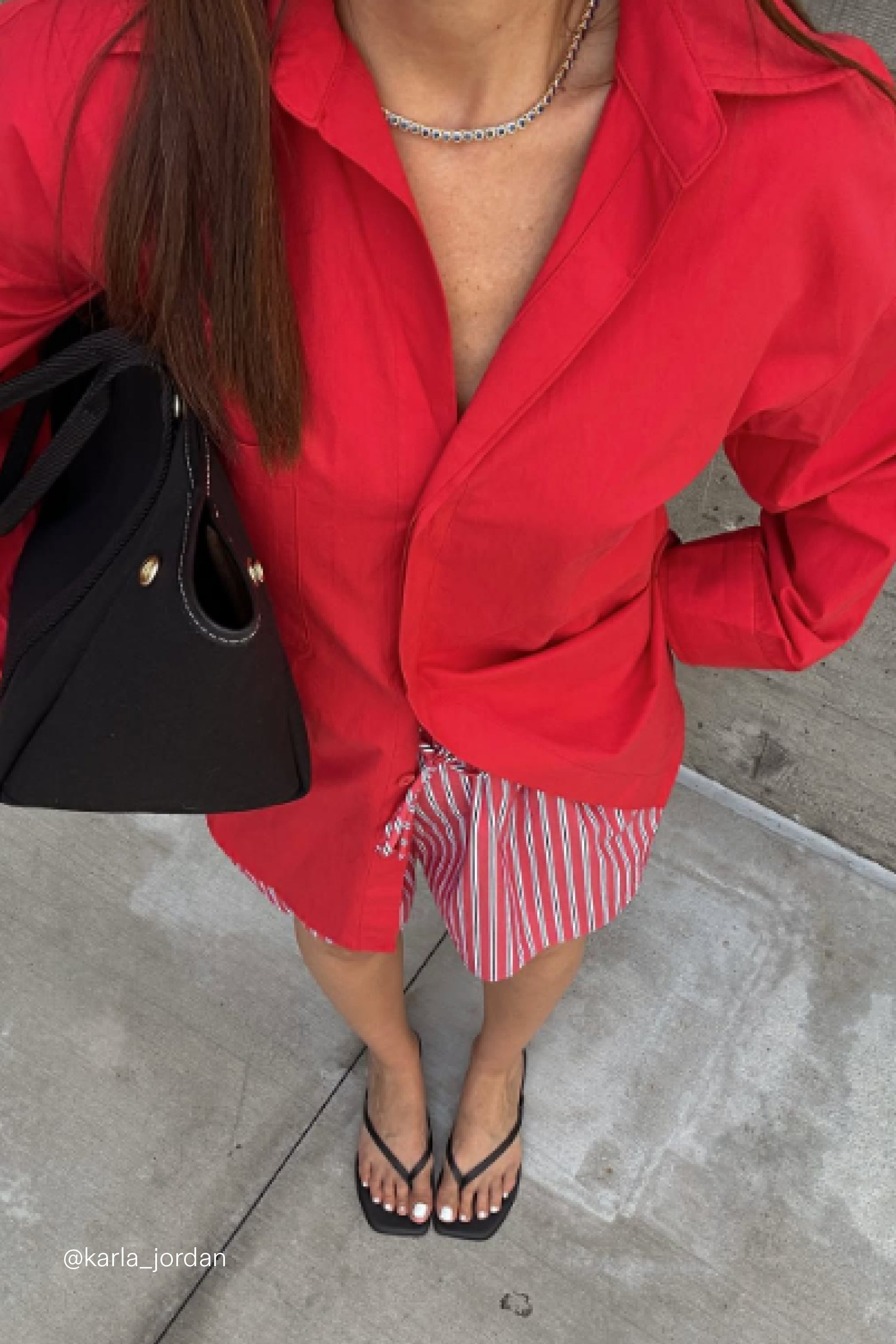 MISHA RED STRIPE SHORT