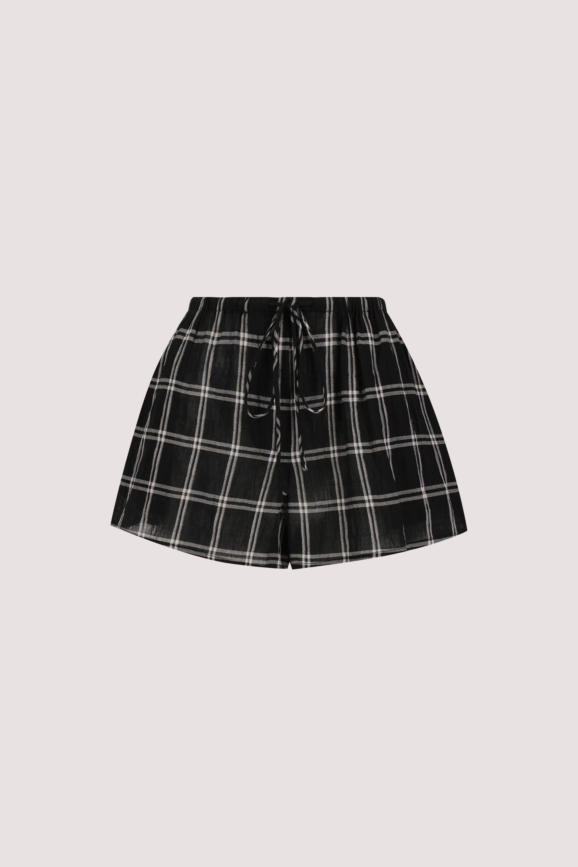 ANNALISE BLACK CHECK MICRO SHORT
