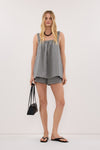 BRIONA GINGHAM COTTON SHORT