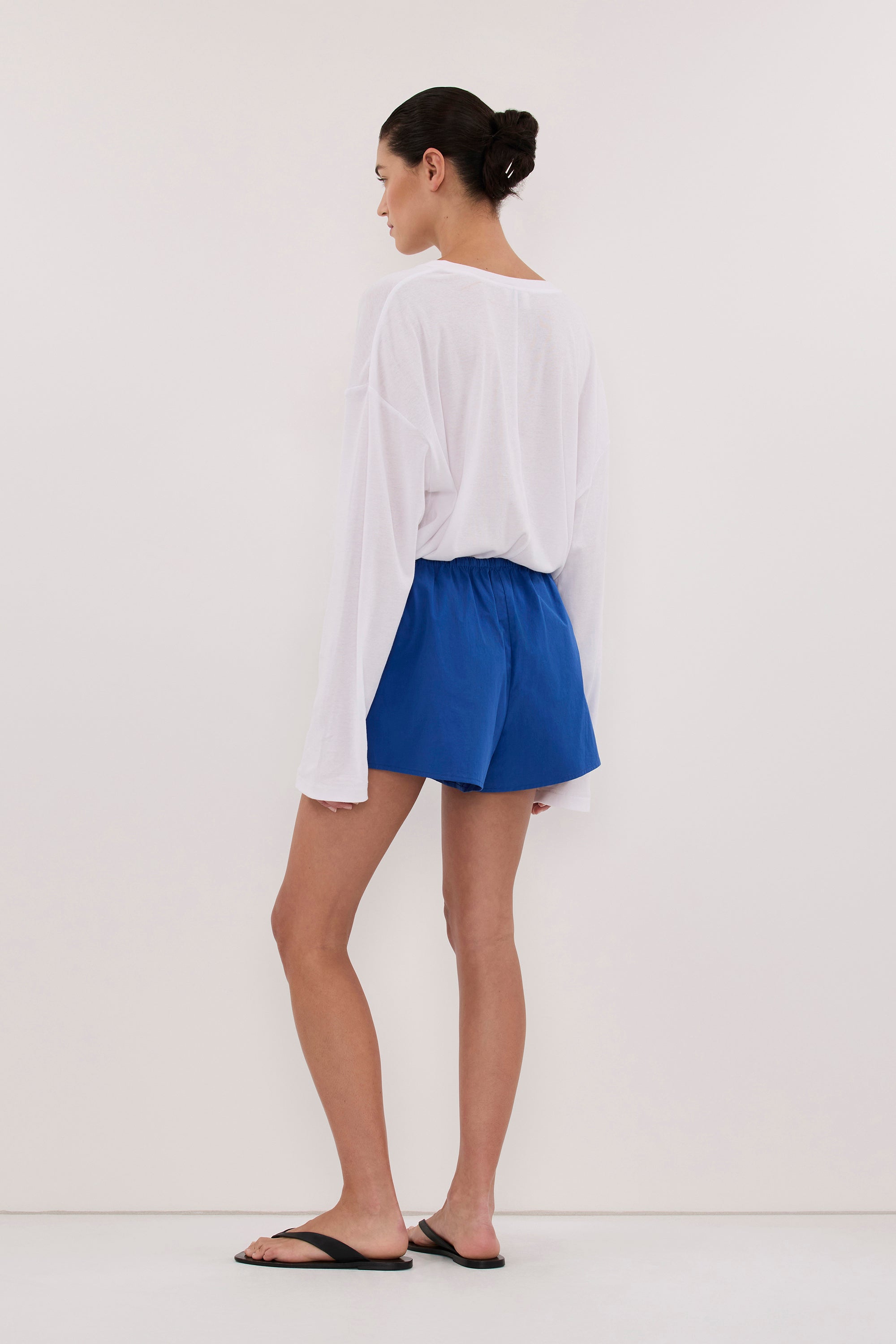 INA COBALT LIGHTWEIGHT COTTON SHORT
