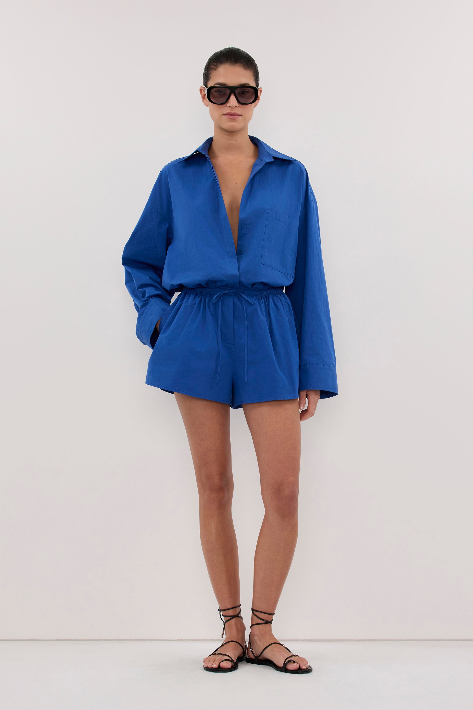 INA COBALT LIGHTWEIGHT COTTON SHORT