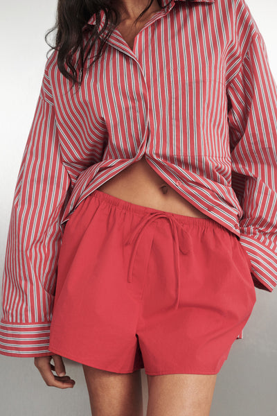 Anaya  wearing INA RED LIGHTWEIGHT COTTON SHORT