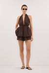 SOLACE CHOC STRIPE COTTON SHORT