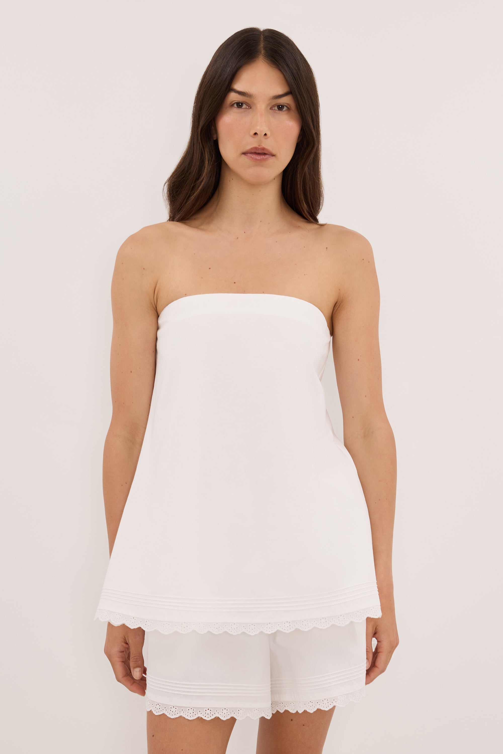 ARLETTE WHITE COTTON SHORT