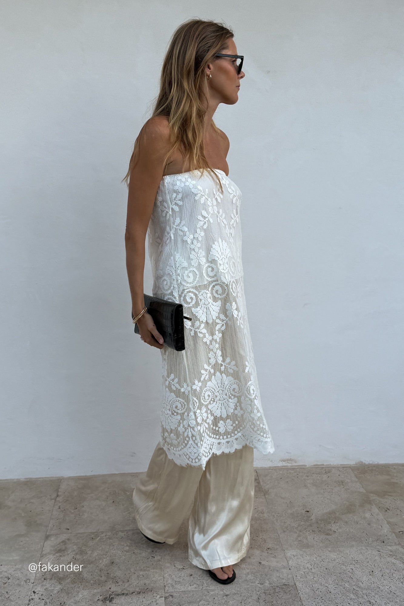 MYA CREAM SATIN PANT