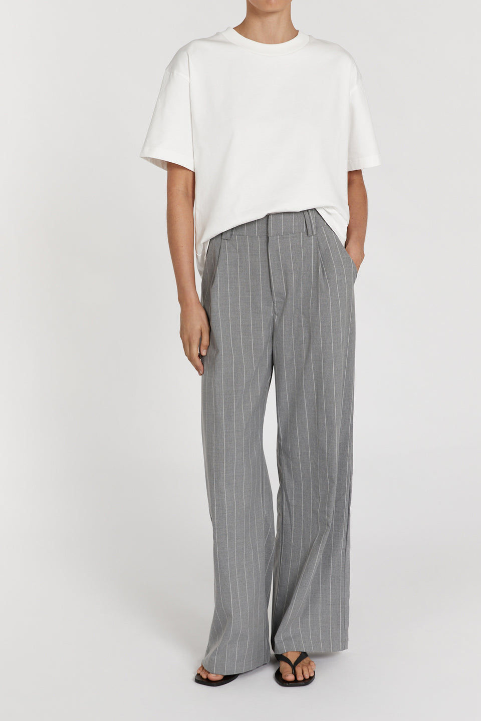 SANDER SILVER STRIPE PANT Clothing DISSH Boutiques 