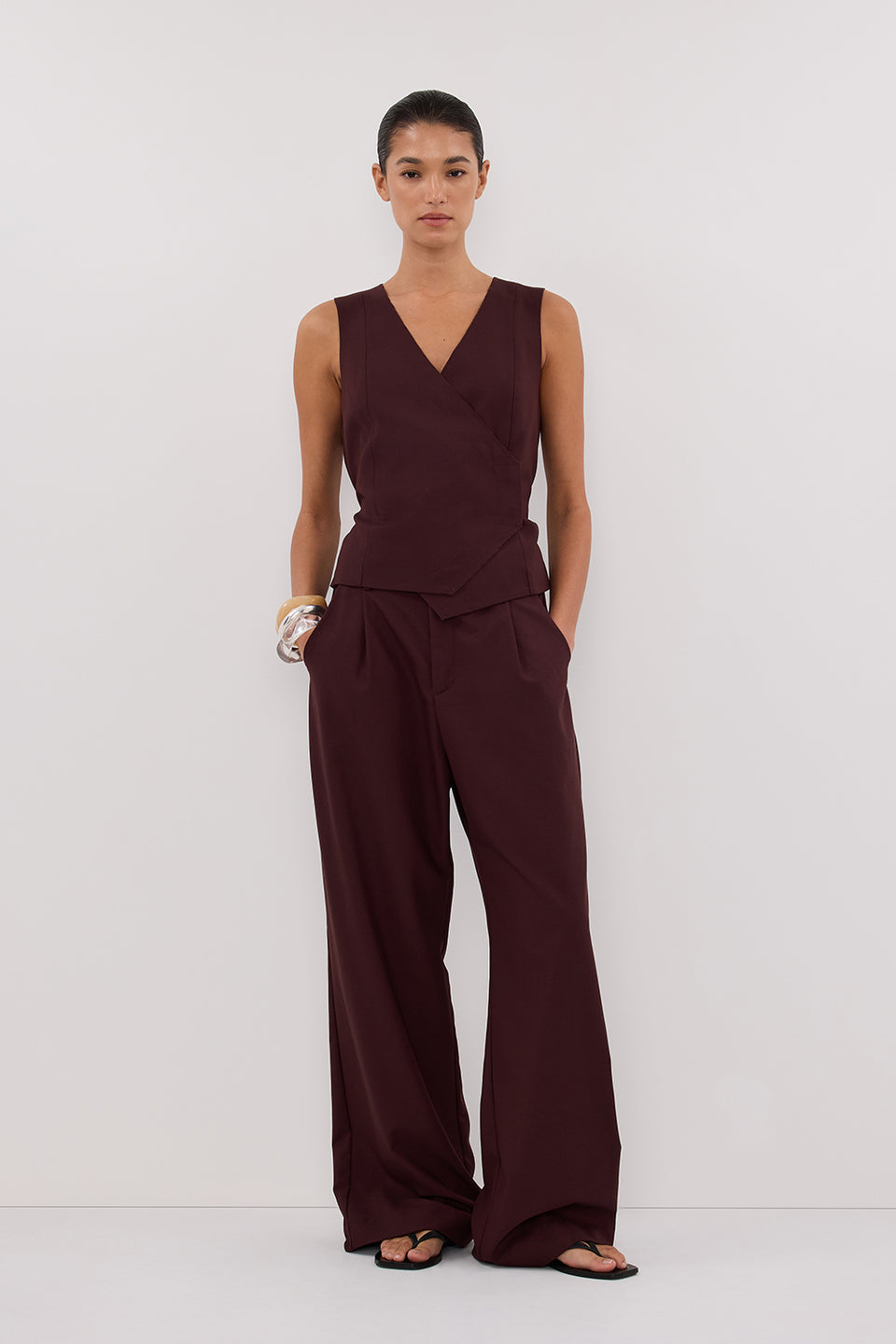 CAMILLA WALNUT PANT Clothing DISSH Boutiques 6 CHOCOLATE 