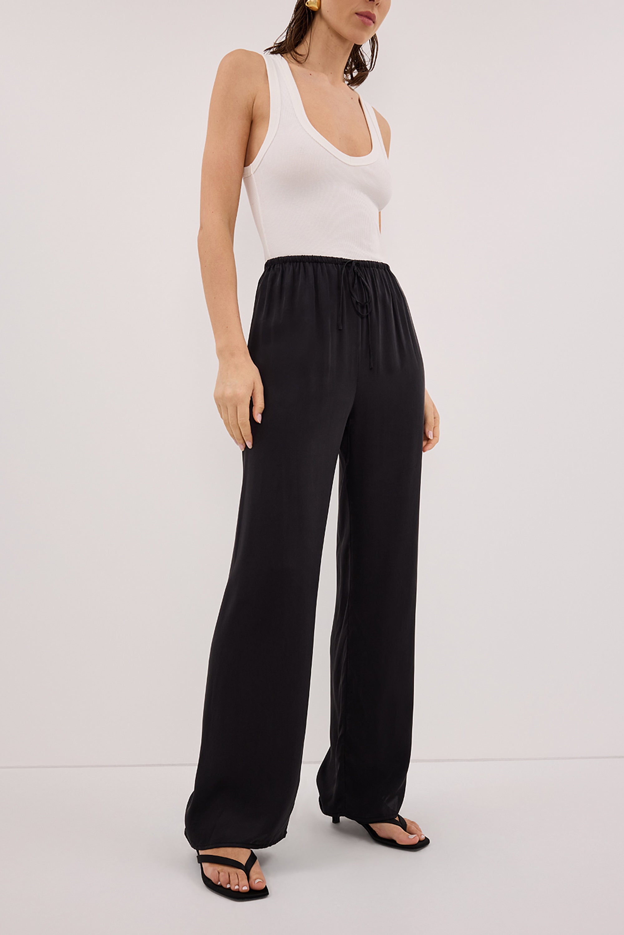 PERCY BLACK SILK PANT