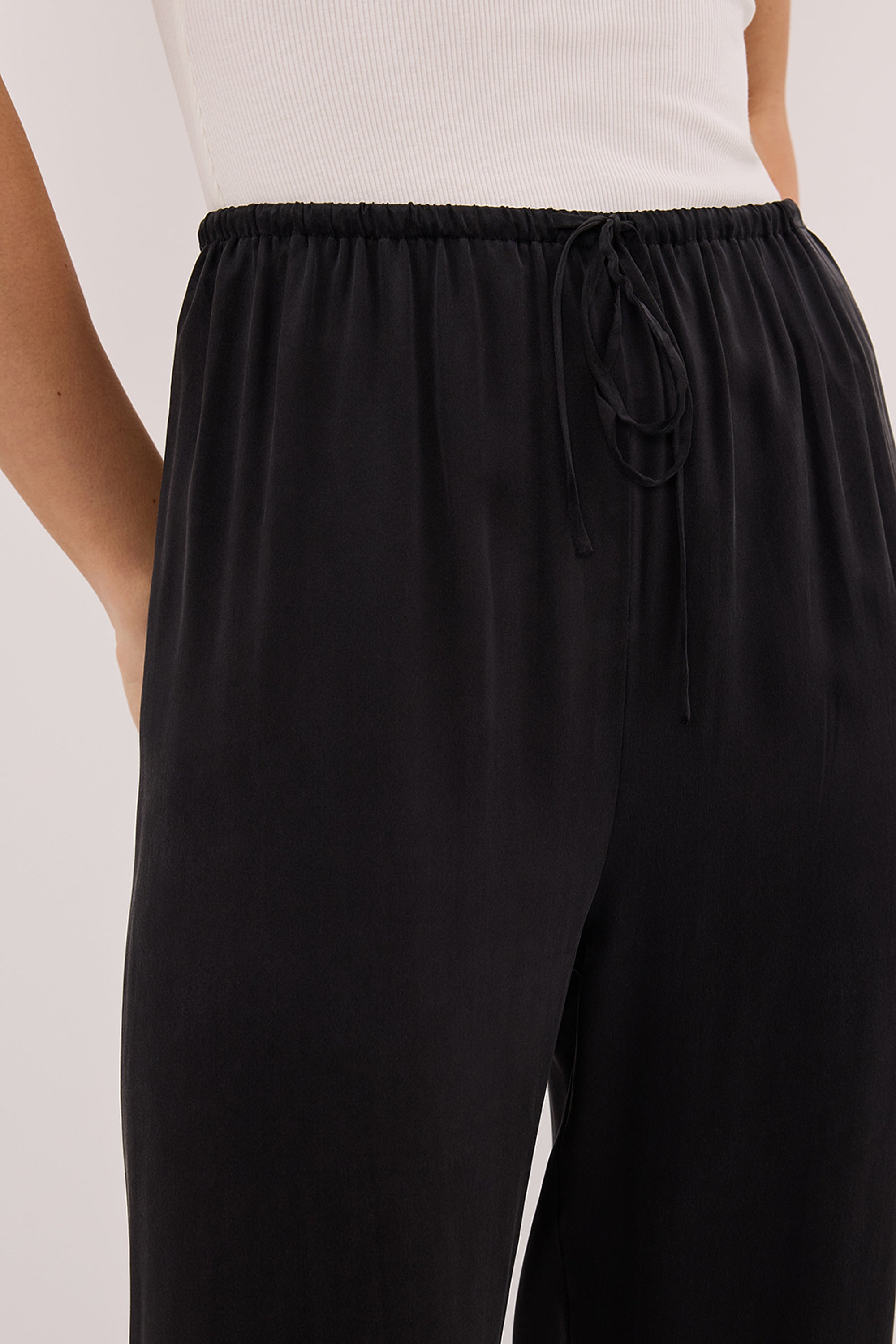 PERCY BLACK SILK PANT