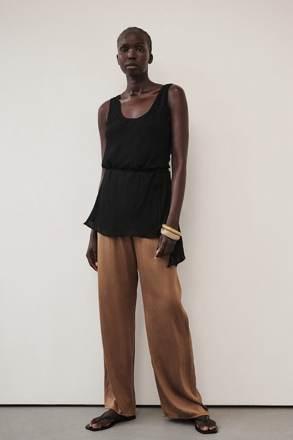 PERCY CHESTNUT SILK PANT Clothing DISSH Boutiques 