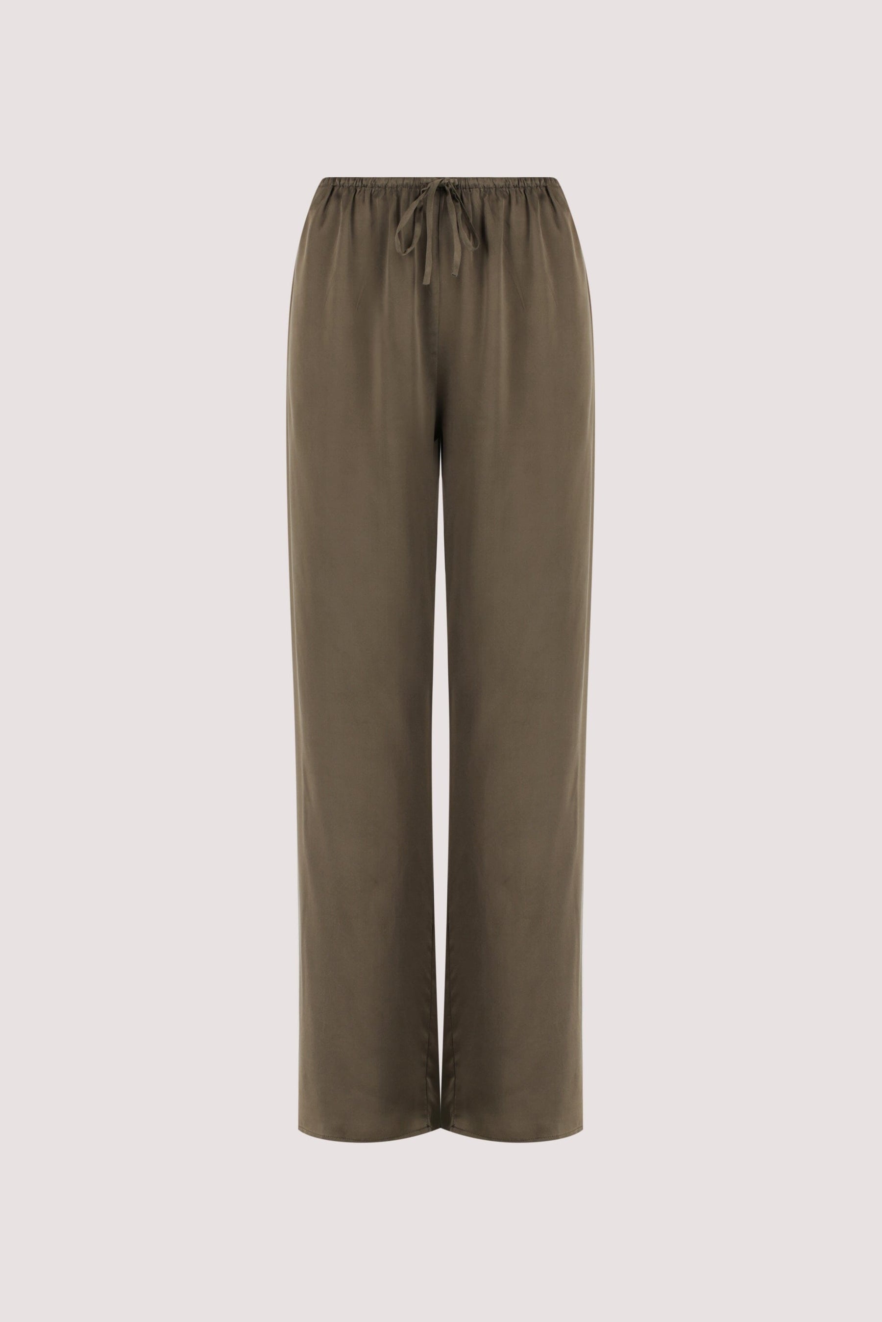 PERCY OLIVE SILK PANT Clothing DISSH Boutiques 