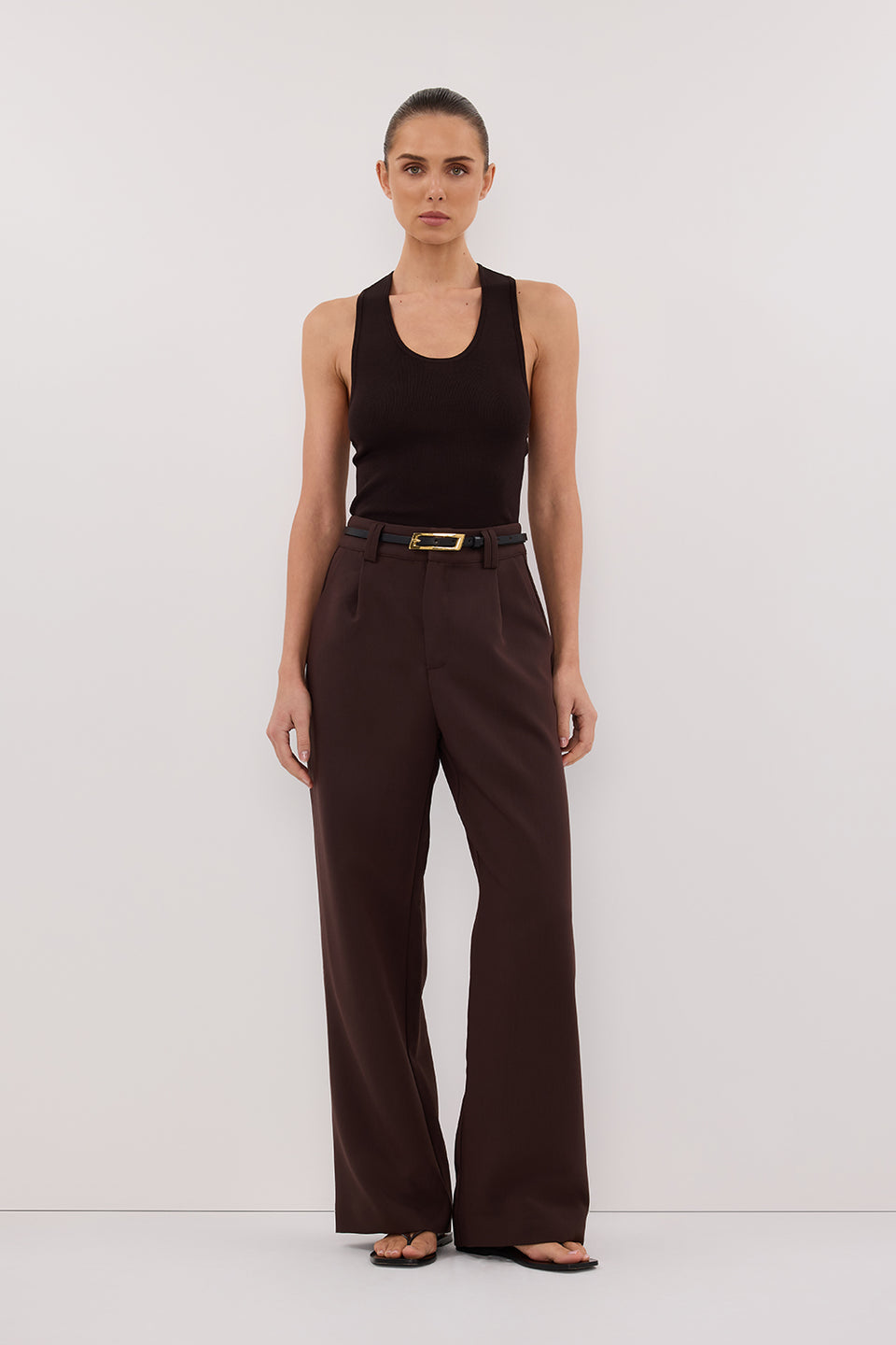 ELLE DARK CHOCOLATE PANT Clothing DISSH Boutiques 12 DARK CHOCOLATE 