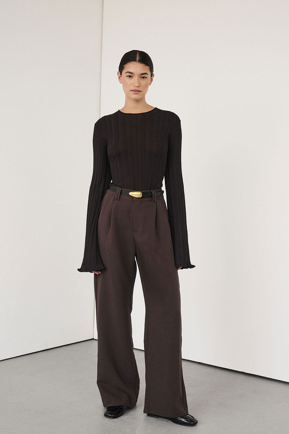 ELLE DARK CHOCOLATE PANT Clothing DISSH Boutiques 6 DARK CHOCOLATE 