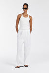 NALA WHITE ELASTIC WAIST PANT