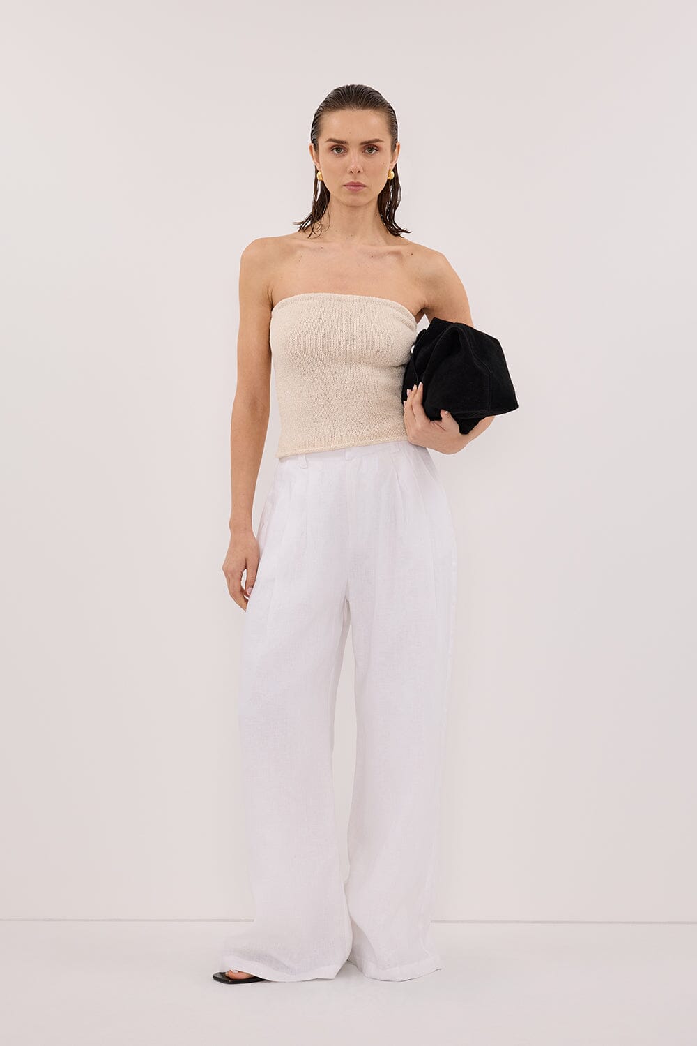 HOLDEN WHITE LINEN PANT Clothing DISSH Boutiques 