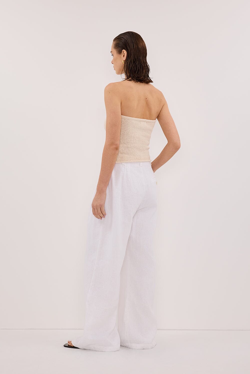 HOLDEN WHITE LINEN PANT Clothing DISSH Boutiques 