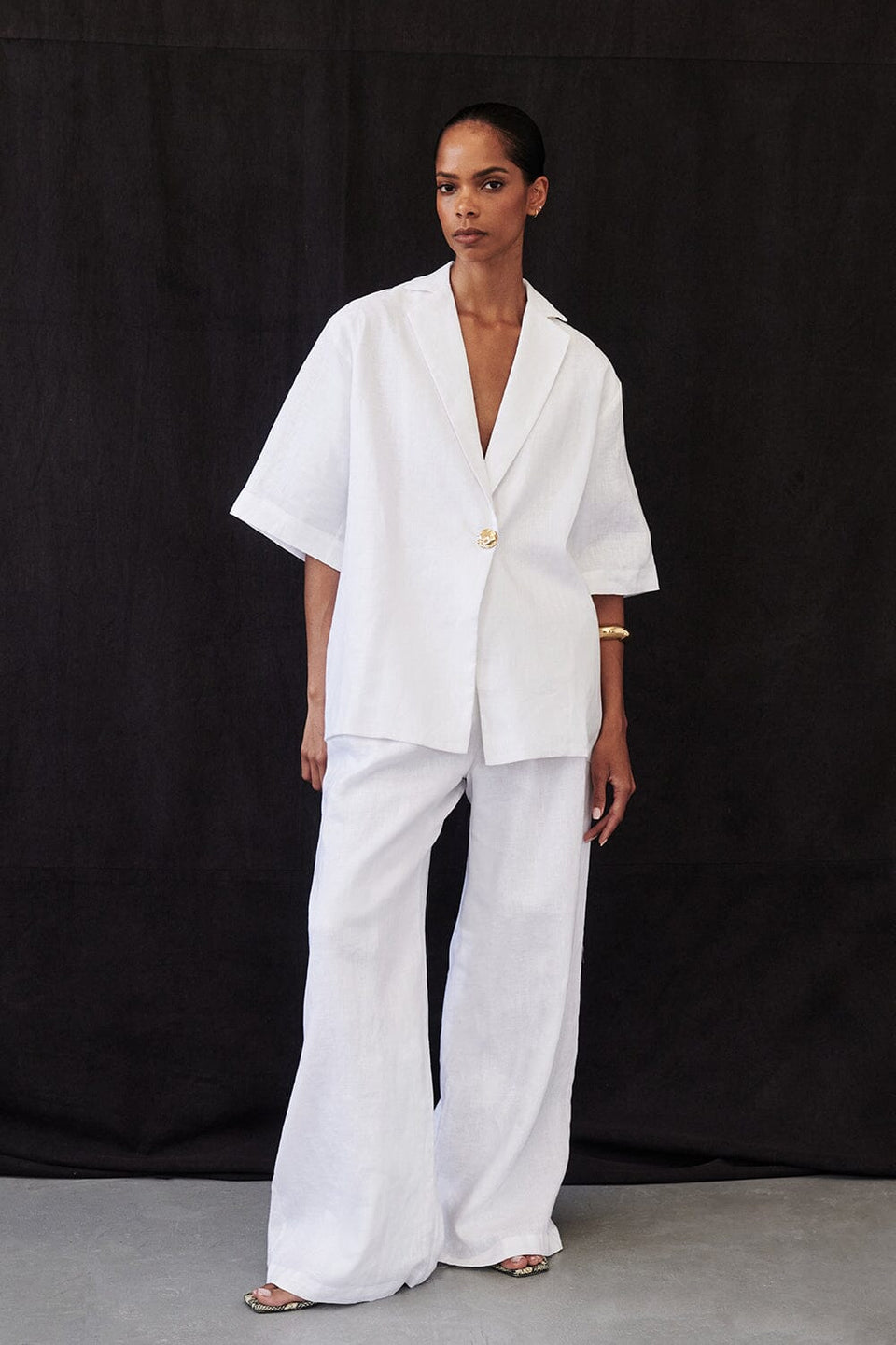 HOLDEN WHITE LINEN PANT Clothing DISSH Boutiques 