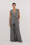 OLLIE SLATE STRIPE WIDE LEG PANT