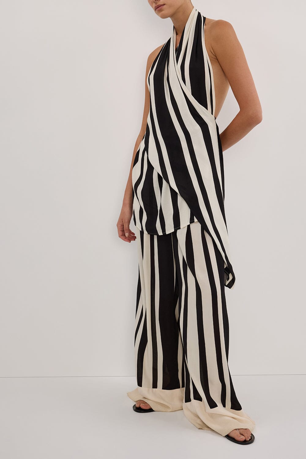 BEAU BLACK STRIPE PANT Clothing DISSH Boutiques 