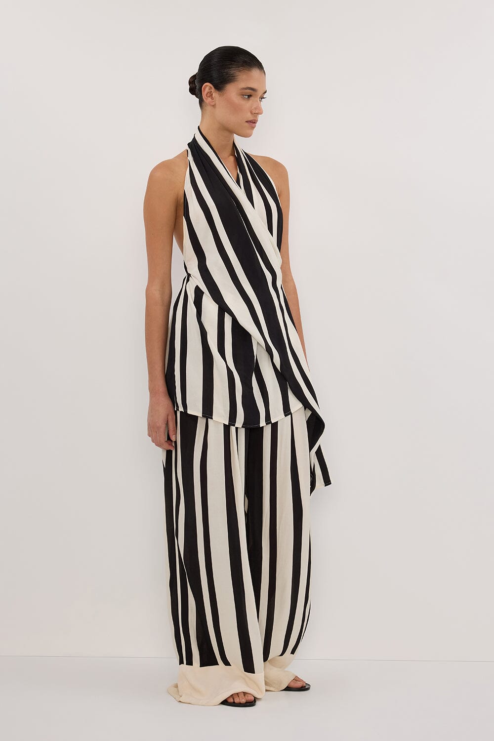 BEAU BLACK STRIPE PANT Clothing DISSH Boutiques 