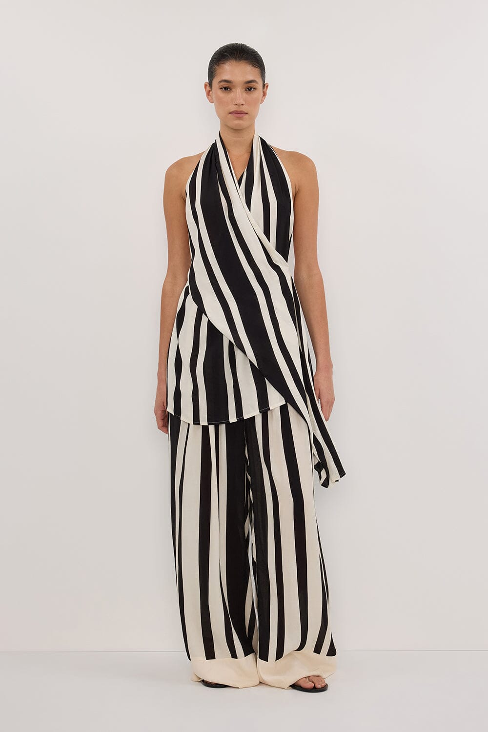 BEAU BLACK STRIPE PANT Clothing DISSH Boutiques 