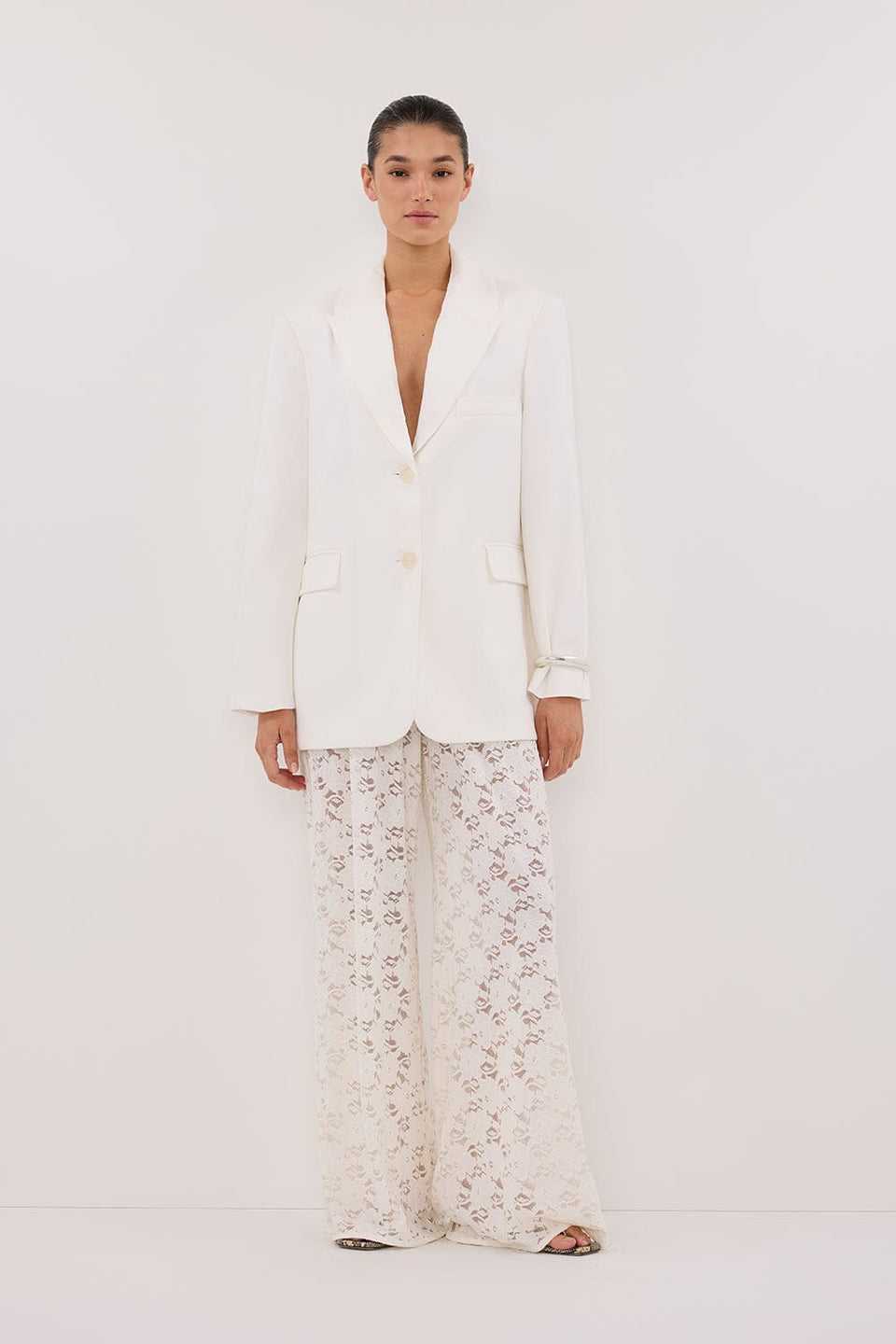 LOULA WHITE LACE PANT Clothing DISSH Boutiques 