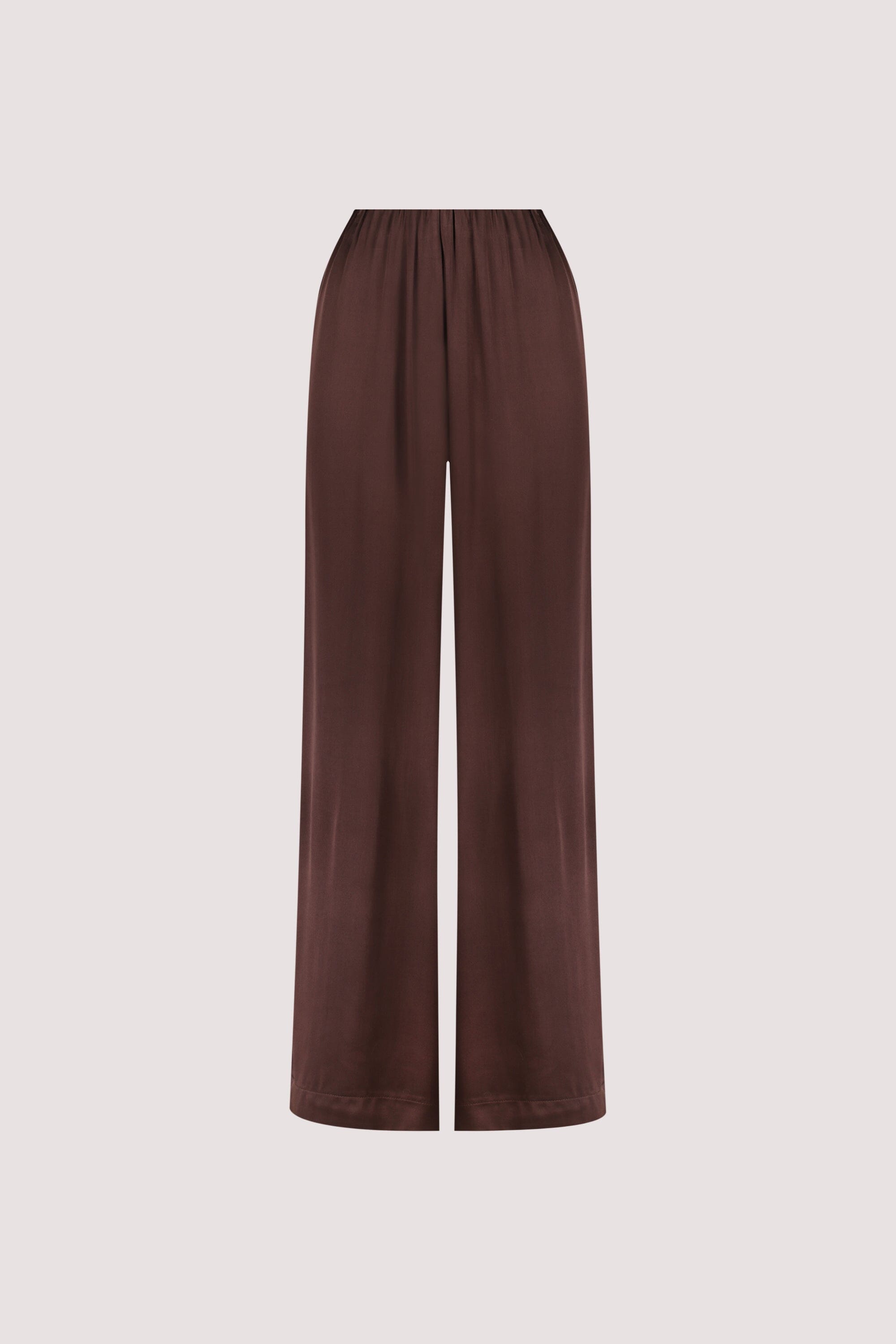 MONICA BITTER CHOC SATIN PANT