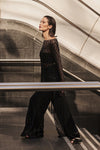 MONICA BLACK SATIN PANT