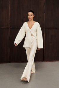 MONICA CREAM SATIN PANT