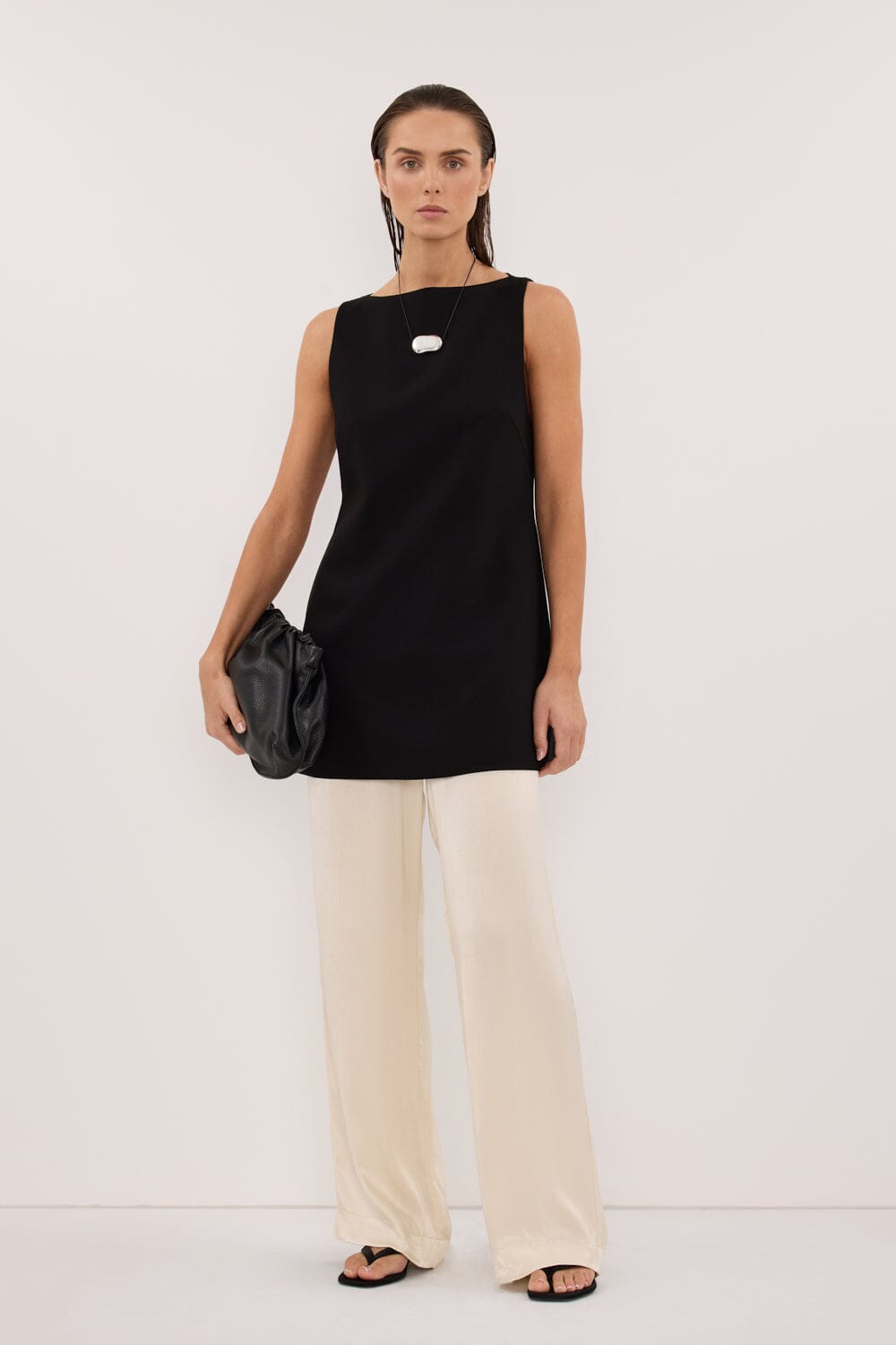 MONICA CREAM SATIN PANT