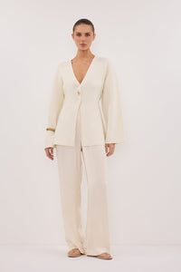 MONICA CREAM SATIN PANT