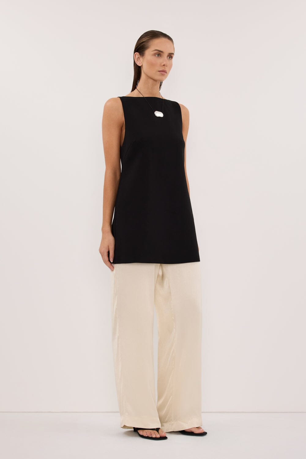 MONICA CREAM SATIN PANT