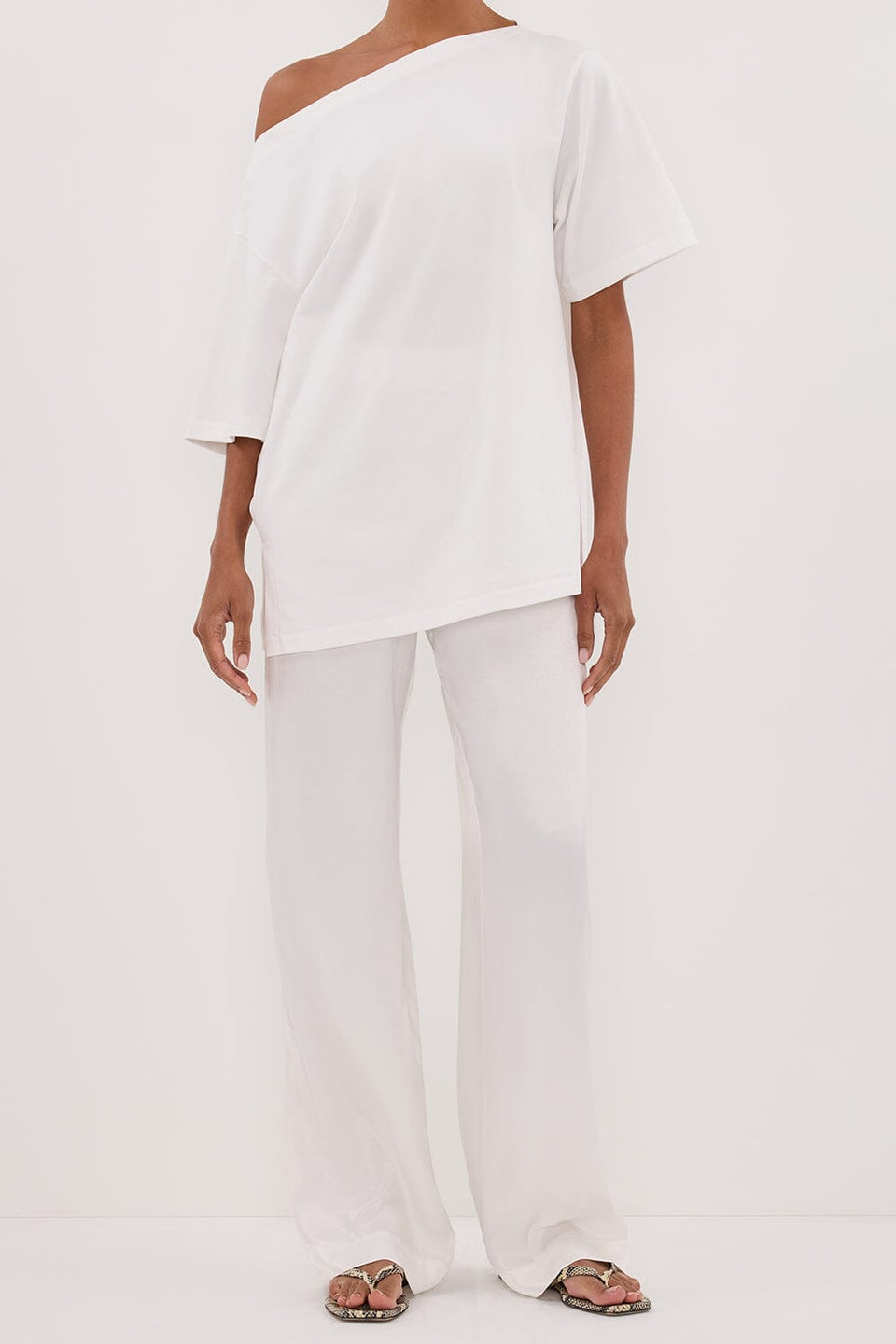 MONICA WHITE SATIN PANT Clothing DISSH Boutiques 