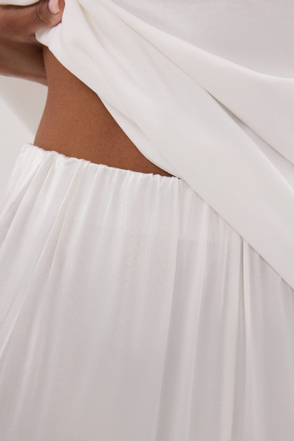 MONICA WHITE SATIN PANT Clothing DISSH Boutiques 