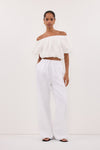 NOA WHITE LINEN PANT