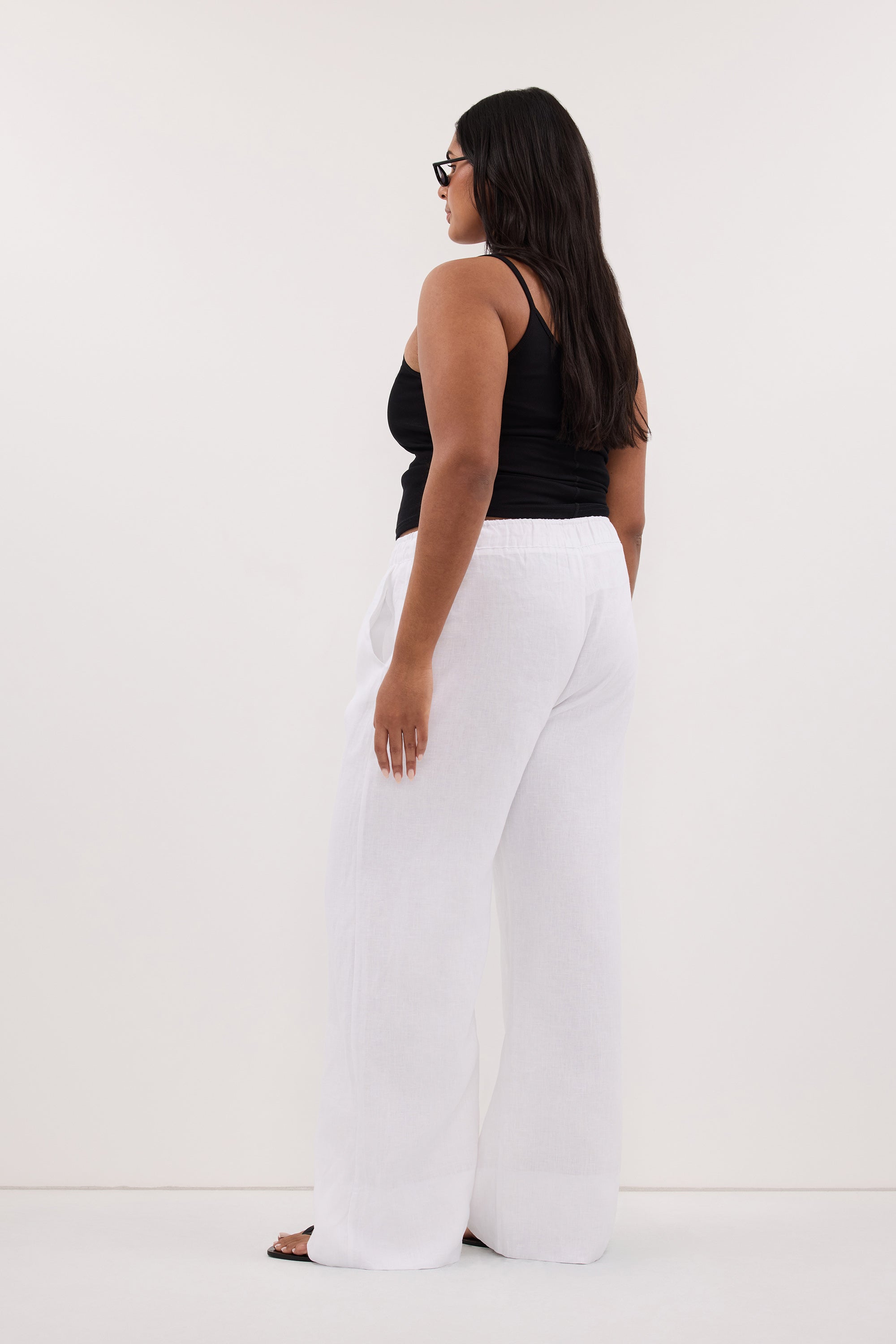 NOA WHITE LINEN PANT