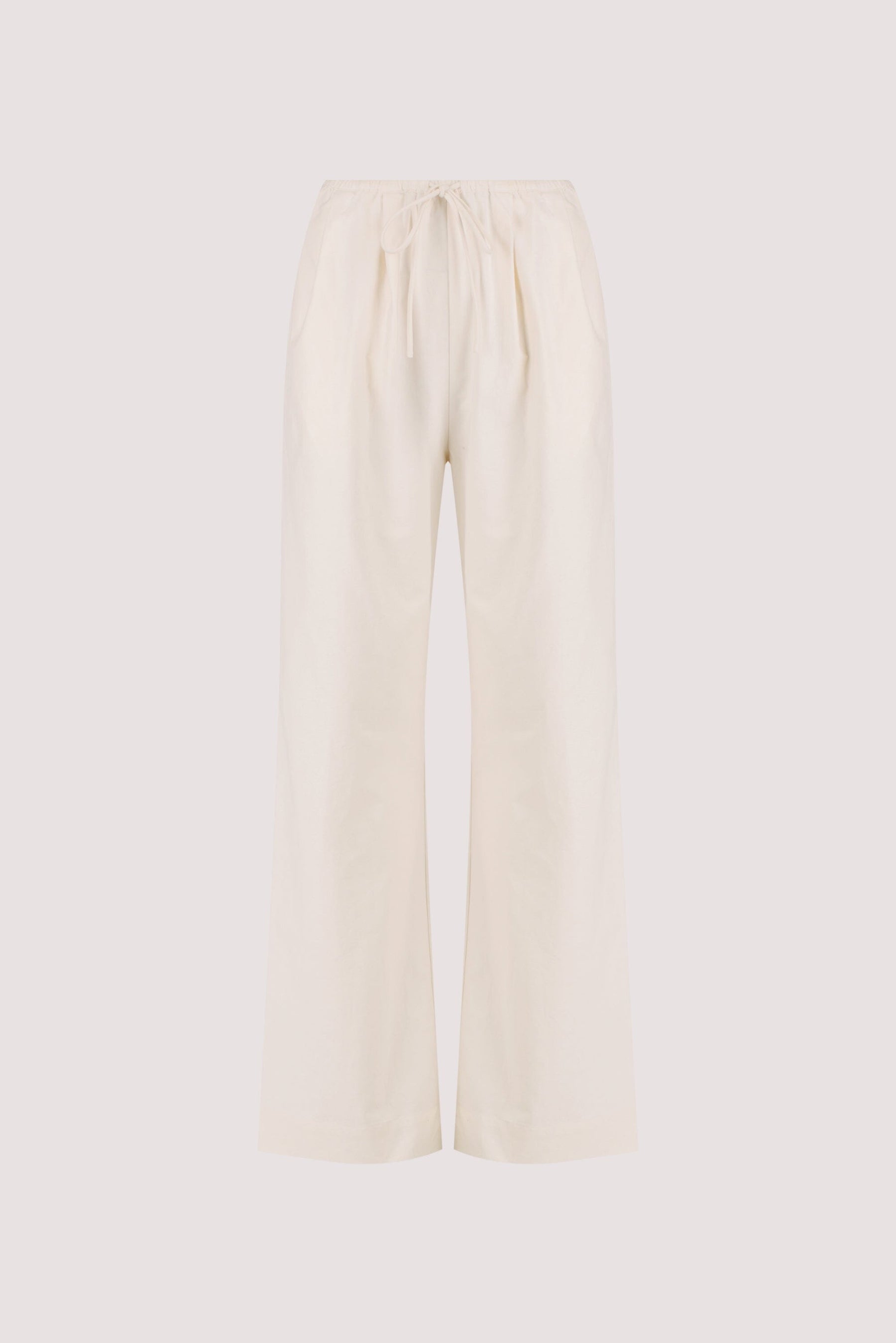 RHEA CREAM COTTON DRAWSTRING PANT Clothing DISSH Boutiques 