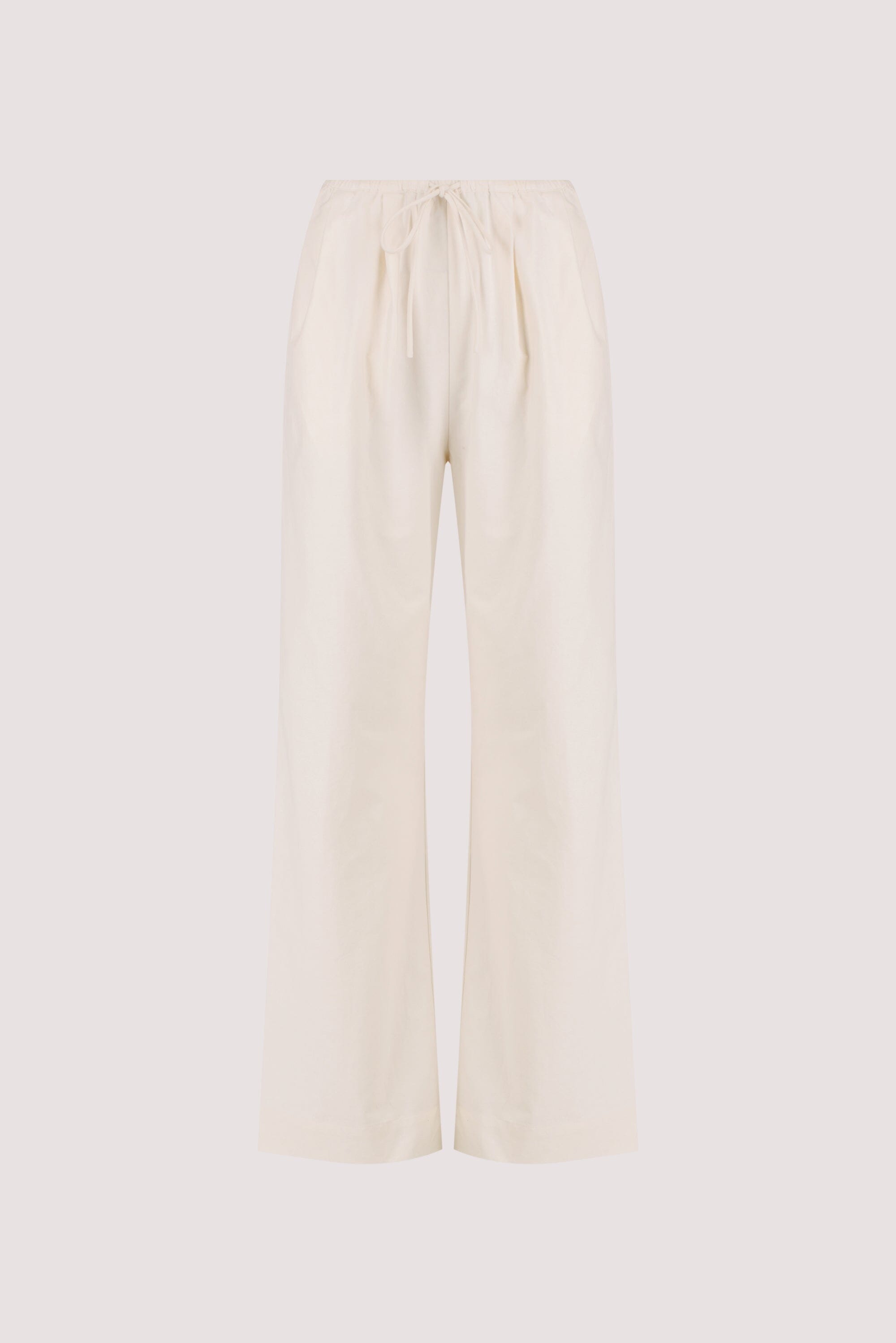 RHEA CREAM COTTON DRAWSTRING PANT Clothing DISSH Boutiques 