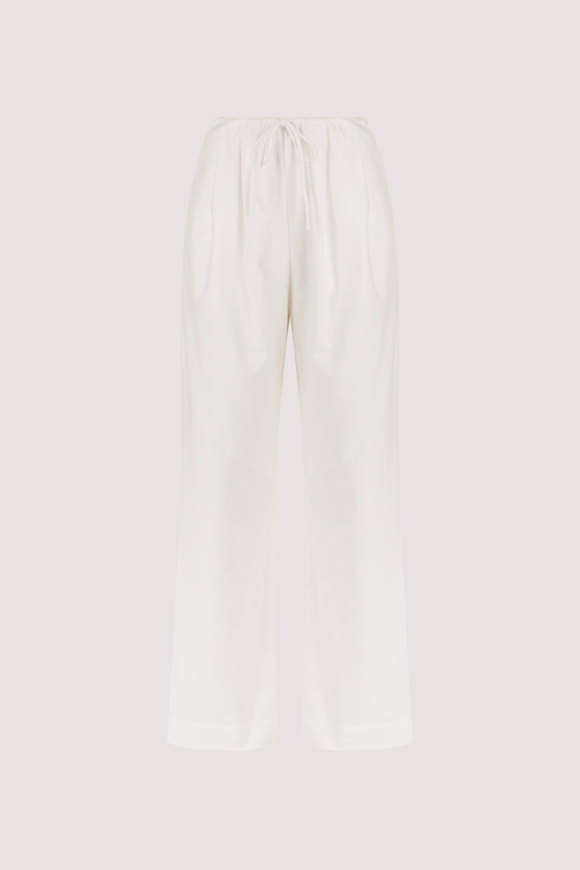 RHEA WHITE COTTON DRAWSTRING PANT Clothing DISSH Boutiques 