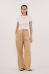 LUNE TAN LINEN PANT