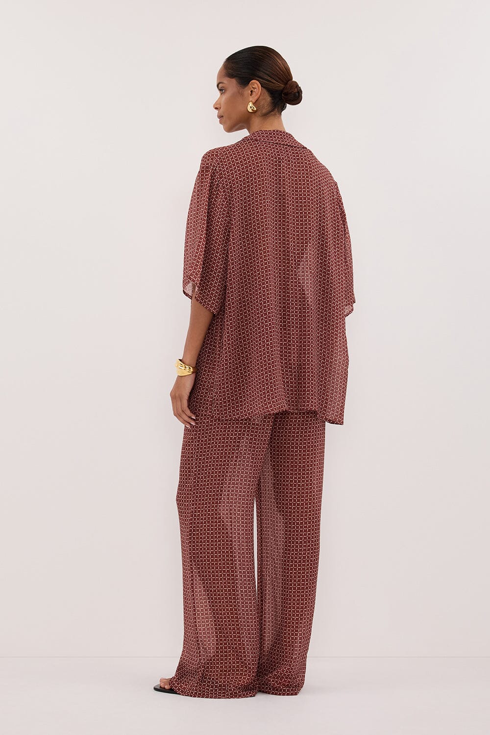 TIA SAHARA MICRO CHECK PANT Clothing DISSH Boutiques 