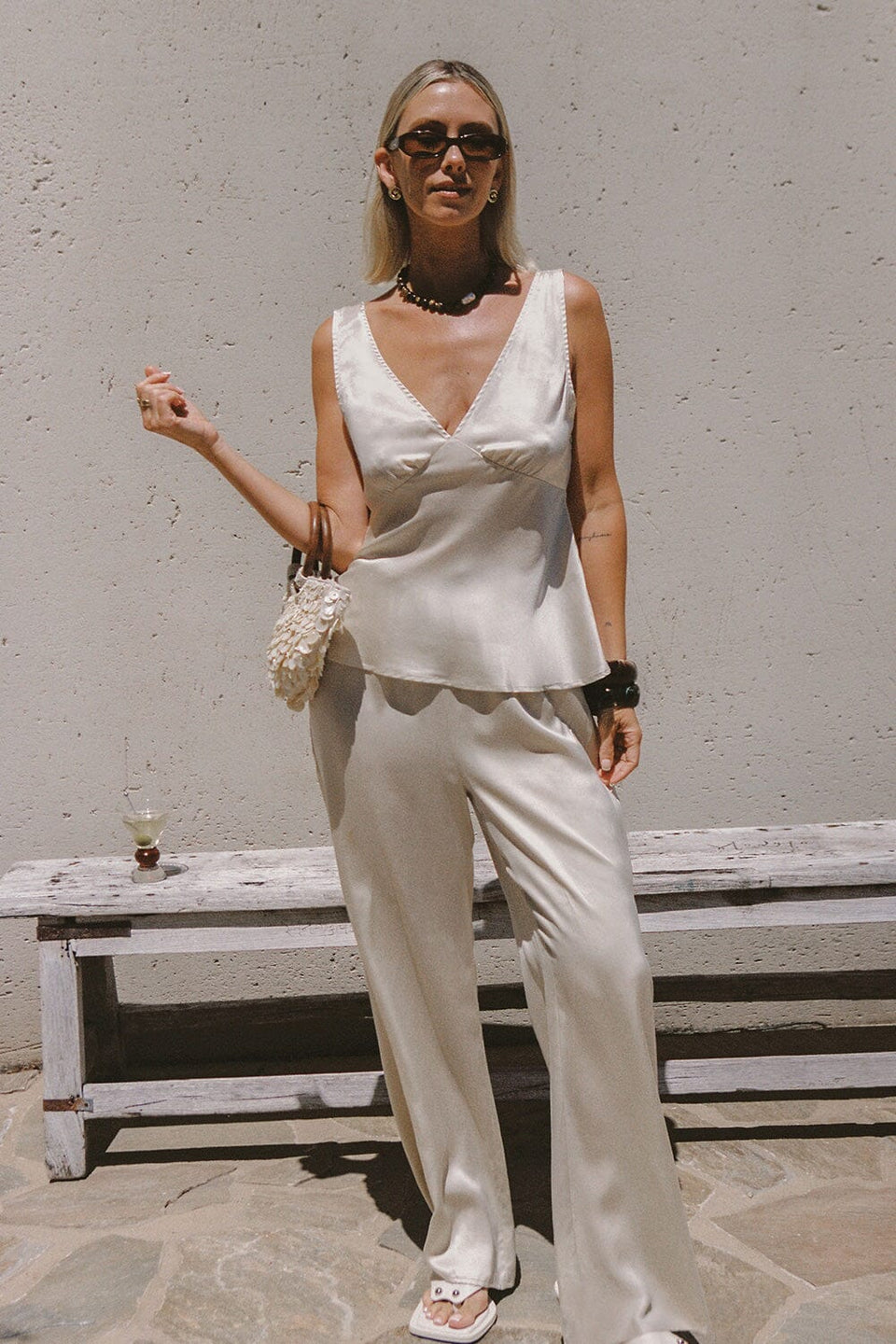 PIPPA STRAW SILK PANT Clothing DISSH Boutiques 