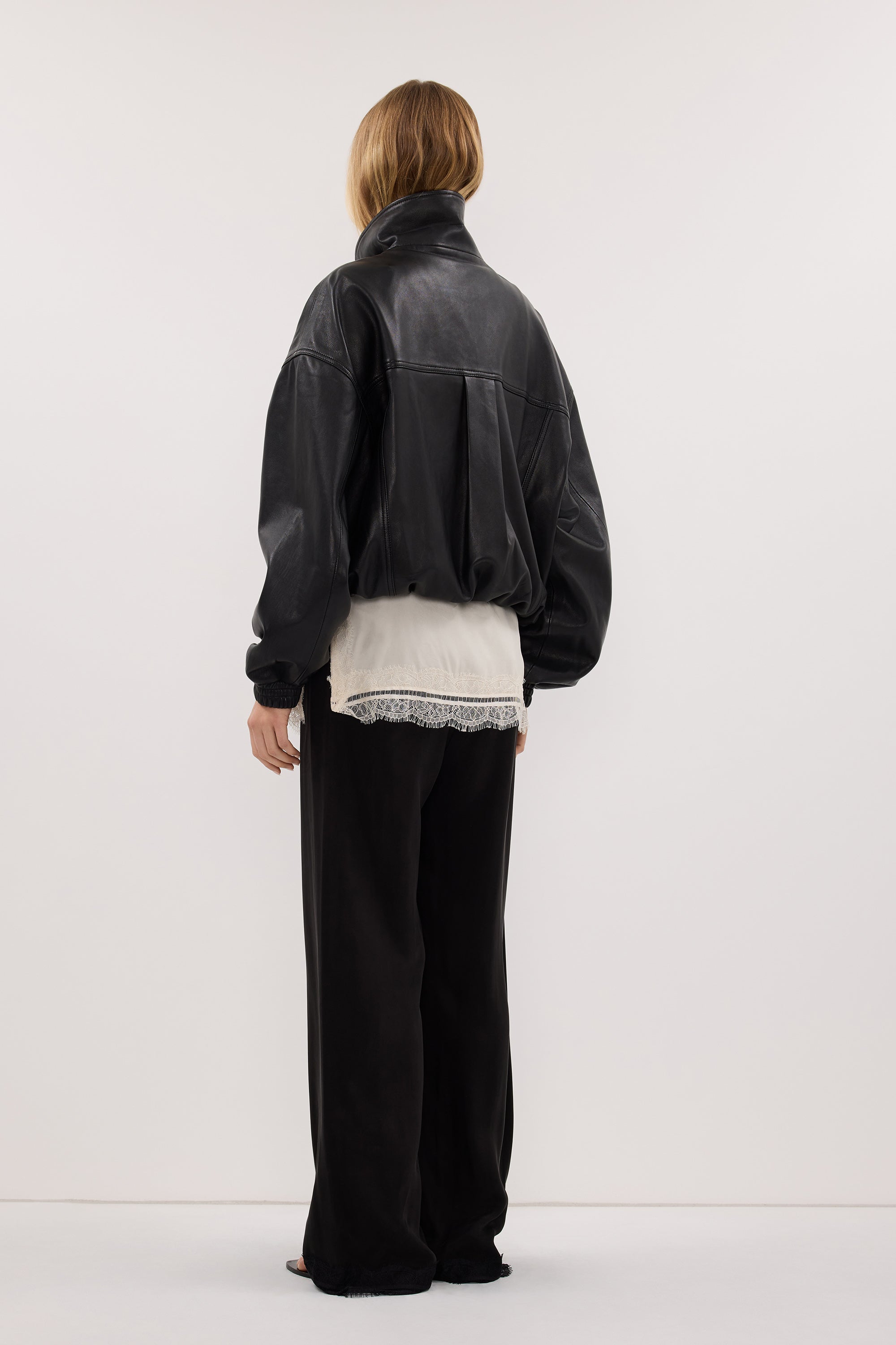 ANDREA BLACK CUPRO LACE PANT