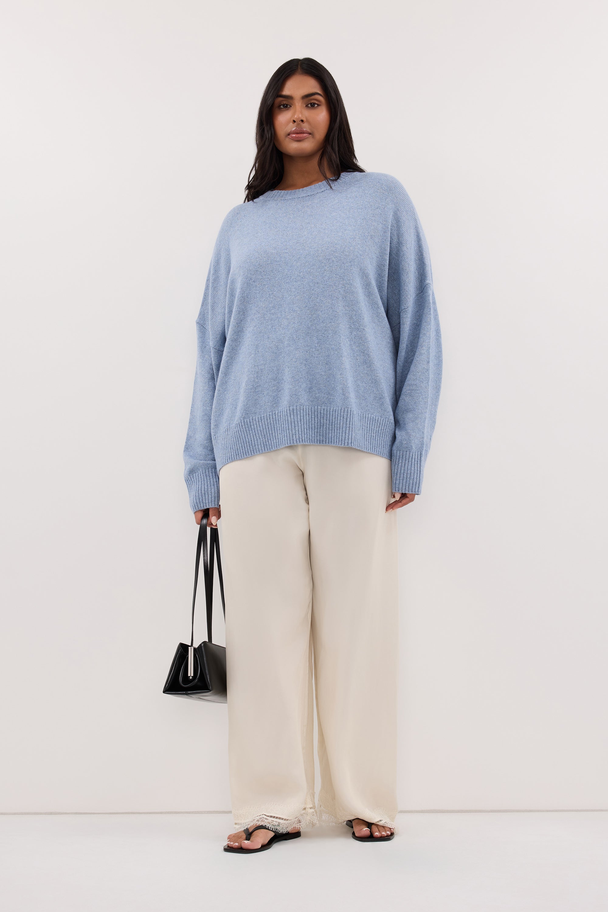 ANDREA SANDSTONE CUPRO LACE PANT