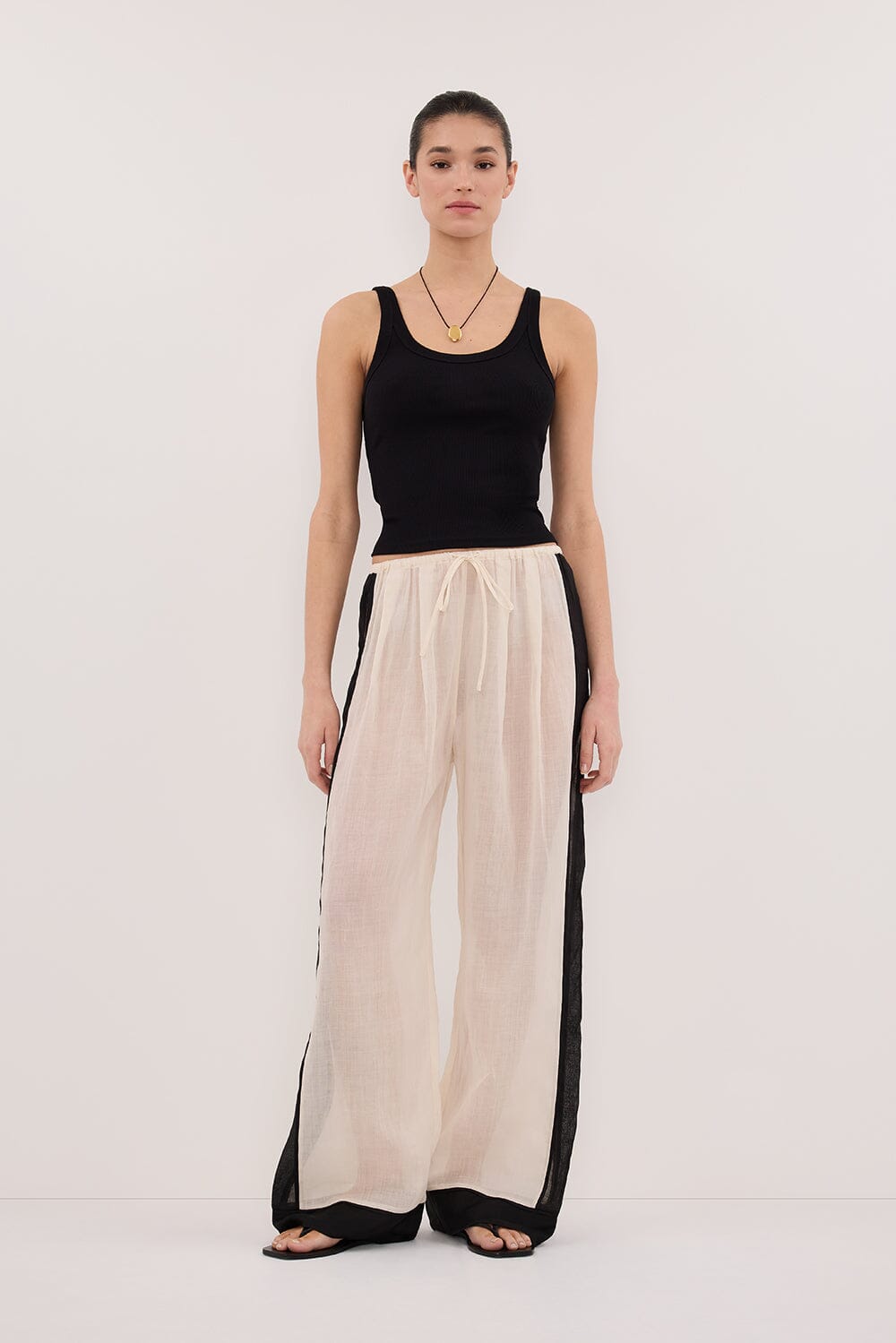 VIVIANNA SANDSTONE RAMIE PANT Clothing DISSH Boutiques 
